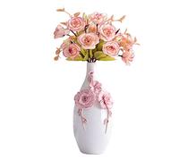 QSYJCCXD Vaso Fiorito in Porcellana glassata Dorata Vaso di Fiori in Ceramica per Lo Studio Decorazione per Matrimoni Domestici con Vaso di Fiori per Fiori Vaso