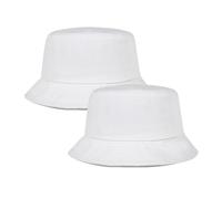 QSZHSL 2 Pezzi Cappello Pescatore Pieghevole Bucket Hat, Cappelli Estivi in Cotone, Cappello da Sole Cotone, Cappello da Pesca, Cappello Donna Estivo, per Campeggio, Pesca, Trekking (2 Pezzi)
