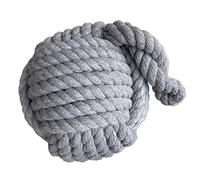 QT, Fermaporta in corda annodata, grande, 2,2 kg, grigio chiaro, 15-18 cm