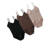 QTANZIQI 3 Piece Womens Body Scoop Neck Sleeveless Shapewear Tummy Control Waist Trainer Butt Lift Body Suits