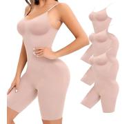 QTANZIQI 3 Piece Womens Bodyshaper Romper Shapewear Waist Trainer Body Suit Open Crotch Shape Body Line