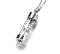 QTANZIQI A Imbuto aperbile in Vetro flace Collana in Acciaio Inossidabile urna Class memoriale Cenere di Cenere di Cenere di cremazione per Pendenti Gioielli colletti