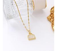 QTANZIQI a Sospensione Borse in Stile Vintage Collane per Le Donne Design Sense Signore Daily Wear Acciaio 18K Gioielli placcati