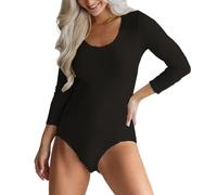 QTANZIQI Autumn Fashion Women's Bodysuit Solid Color Round Neck Long Sleeve Shirt Slim Knitted Tops