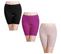 QTANZIQI Boxer di Sicurezza da Donna Pantaloncini di Cotone Anti sfregamento Gamba Lunga Mutandine Intimo Pantaloncini da Ragazzo da Donna Leggings per sotto i Vestiti Confezione Multipla