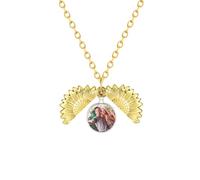 QTANZIQI Collane di medaglioni fotografiche Personalizzate per Donna Uomo cha Sei la mia Ragazza incisa del Sole Coppia di San Valentino Regalo di San Valentino