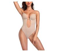 QTANZIQI Corpo Intero per Abito da Sera da Sposa Senza Schienale Body Intero da Donna con Reggiseno Incorporato Senza Cuciture
