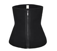 QTANZIQI Corsetti gotici da Donna - Solido Color Zip -up Senza Spalline spingendo Bustier Neri, alla della Cintura in Vita a Trainer di Moda Shapewear Plus Size