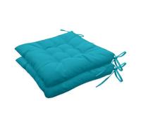 QTANZIQI Cuscini Impermeabili per sedie da Interno ed Esterno Verde Giada 40x40 cm con Lacci per Patio Giardino Cucina Ufficio - Cuscino Decorativo 1 Pezzo