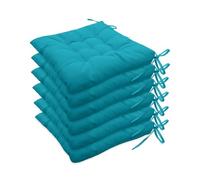 QTANZIQI Cuscini Impermeabili per sedie da Interno ed Esterno Verde Giada 40x40 cm con Lacci per Patio Giardino Cucina Ufficio - Cuscino Decorativo 1 Pezzo