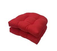 QTANZIQI Cuscini per cestini a Forma di U, Confezione da 2, Morbidi Cuscini da Esterno Resistenti alle intemperie, per Patio, Giardino, Cucina, Ufficio, 48x48 cm, Eleganti Cuscini Rossi per Comfort e