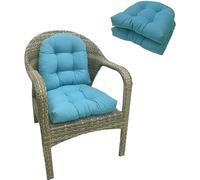 QTANZIQI Cuscini per sedie da Giardino Extra Spessi con Schienale - Cuscini per sedili con Schienale Alto e Schienale Basso 48x48 cm Comodo Cuscino per Poltrona da Esterno per Il Massimo Relax
