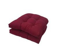 QTANZIQI Cuscino a Forma di U per cestini, Confezione da 2, Morbidi Cuscini da Esterno per Patio, Resistenti alle intemperie, 48 x 48 cm, per Giardino, Cucina, Ufficio (Rosso Vino)