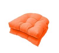 QTANZIQI Cuscino a Forma di U per Sedia in Rattan, Confezione da 2, Morbidi Cuscini per sedili da Esterno, Resistenti alle intemperie, 48 x 48 cm, per Patio, Giardino, Cucina, Ufficio.