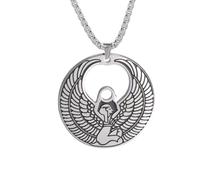 QTANZIQI Dea egiziana Collana Pendente Isis per Donne Magic Power Amulet in Acciaio Inossidabile Gioielli Presenti