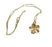 QTANZIQI Fashion Creative Creative Five Flowers Petals Collana Collana a Ciondolo per Le Donne Gioielli a Catena del Girocollo