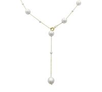 QTANZIQI Fashion Imitazione Perle Perle nella Collana Posteriore Gioiello Leggero Naperone Collana a Ciondolo Perle Collana Clavicolare Donne