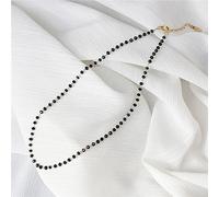 QTANZIQI Fatta a Mano Taglio Nero calitto Tagliare la del Collo della delle clavicole Catena per Donne Collana Casual Personalizzata