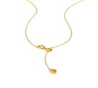 QTANZIQI Kocatore della Catena K per Donne in Acciaio Inossidabile Infinito Amore eterno Caduta d'Acqua a Pendente a Forma di Y