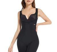 QTANZIQI Lace Women Shapewear Tummy Control Waist Trainer Bodysuit Butt Lifter Open Bust Seamless Body