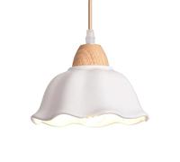 QTANZIQI Lampada a Sospensione a Testa Singola con Vite E27, Lampada a Sospensione in Ceramica con personalità Creativa, lampadario in Stile Industriale, lampade per la Decorazione dello Studio della
