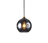 QTANZIQI Lampada a Sospensione a Testa Singola con Vite E27, Lampada a Sospensione in Vetro dalla personalità Creativa, lampadario in Stile Industriale Nordico, lampade per la Decorazione del