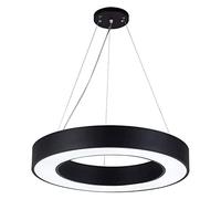 QTANZIQI Lampada a Sospensione Industriale a LED, lampadario con Paralume in Metallo, Lampada a Sospensione Decorativa nordica a Forma di Anello Cavo per Isola Cucina, Sala da Pranzo, Camera da