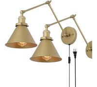 QTANZIQI Lampada da Parete Industriale retrò, Applique con Braccio oscillante Regolabile con Lampada a Sospensione a soffitto E27 per Soggiorno, Camera da Letto, Illuminazione Interna Vintage