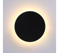 QTANZIQI Lampada da Parete Rotonda a LED per Gli affittuari, Applique da Parete in Oro Bianco Nordico per corridoio, Lampada da Comodino Nera, Lampada da Parete, Cerchio in Metallo, plafoniera per