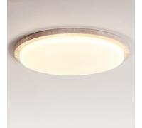 QTANZIQI Lampada da soffitto in travertino Giallo per Camera da Letto Apparecchio da Incasso Rotondo Decorazioni per la casa Dimmerabile Lampada in Marmo in Pietra Naturale Stile Medievale per Scala