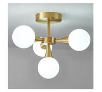 QTANZIQI Lampadario a LED per Cucina, Camera da Letto, Sala da Pranzo, Lampada a Sospensione a soffitto in Vetro Rame, Illuminazione a Sospensione per la casa, lampadari