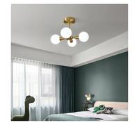 QTANZIQI Lampadario a LED per Cucina, Camera da Letto, Sala da Pranzo, Lampada a Sospensione a soffitto in Vetro Rame, Illuminazione a Sospensione per la casa, lampadari