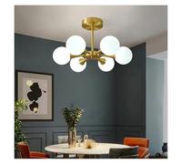 QTANZIQI Lampadario a LED per Cucina, Camera da Letto, Sala da Pranzo, Lampada a Sospensione a soffitto in Vetro Rame, Illuminazione a Sospensione per la casa, lampadari