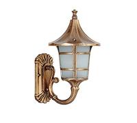 QTANZIQI Lampade da Parete Applique Lampada da Parete in Vetro Rustico in Alluminio Colonna per Esterno Colonna Cono retrò Paesaggio Giardino Antico Decorazione per Villa Lanterna da Parete