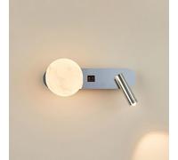 QTANZIQI Lampade da Parete Applique Lampada da Parete Lampada da Comodino Regolabile Faretto da Lettura a LED Montaggio a Parete Lampada da Lettura con 2, Applique da Parete in Alluminio G9 Globo
