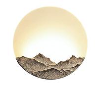 QTANZIQI Lampade da Parete Sconce Mountain Relief LED Rotondo in Acrilico 3 Colori Dimmerabile Sconce da Parete Apparecchio di Illuminazione Wall Art Fango Texture (Mud,30cm)