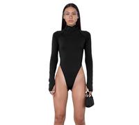 QTANZIQI Long Sleeve Bodysuit Women's Warm High Neck Tops Bodycon Bodies for Women Bodysuits One-Pieces Outfits