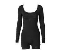 QTANZIQI Long Sleeves Backless Solid Lace Up Slim Skinny Playsuit Summer Women Fashion Y2K Streetwear Party Club Rompe