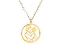 QTANZIQI Madre abbracci collane in Acciaio Inossidabile a Sospensione Collana del Girocollo di Girocollo Fashion Charm per Donne Presenti