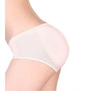 QTANZIQI Mutandine Shapewear al Sollevatore di Bottoni Imbottite Rimovibili per Le Donne Pantaloni dell'anca Boyshorts Finto Set di Pozzi Imbottiti Silicone Biancheria Intima, BM