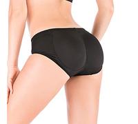 QTANZIQI Mutandine Shapewear al Sollevatore di Bottoni Imbottite Rimovibili per Le Donne Pantaloni dell'anca Boyshorts Finto Set di Pozzi Imbottiti Silicone Biancheria Intima, BM