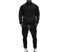 QTANZIQI Offerta The Day Tute da Ragazzo Felpe con Cappuccio Personalizzate da Uomo Set da 2 Pezzi a Maniche Lunghe Stampa Dorata e Pantaloni Completo Abito Tradizionale Felpe con Cappuccio da Uomo