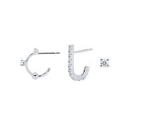 QTANZIQI Orecchini Piccoli al 100% per Le Donne, squisiti Orecchini Piercing, Gioielli di Compleanno