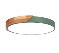 QTANZIQI Plafoniera da Incasso in Legno per corridoio della Cucina della Camera da lettoLampada LED Rotonda con Regolazione a Tre coloriCorridoio di Illuminazione Acrilico Contemporaneo e