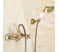 QTANZIQI Rubinetti Bidet antichi valori bagni in Ottone Doccia a spruzzo Spray sparapano Toilette Calda e Fredda asciugacapelli rubinetti da Bagno rubinetti tonifica