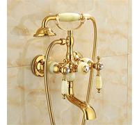QTANZIQI Rubinetti da vano da Bagno Mixer Caldo e Freddo Rubinetto Bagno Antico Semplice Rubinetto Triplo Doccia in Stile retrò, i