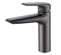 QTANZIQI Rubinetto lavabo da Bagno in Acciaio Inossidabile 304 Elegante e Funzionale, Perfetto per lavabi sottopiano (Grigio)