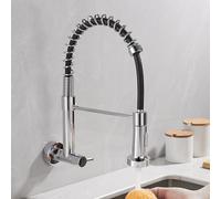 QTANZIQI Rubinetto per Cucina e Bagno a 3 Vie Spruzzatore a Scomparsa in Ottone Rubinetto Girevole a Foro Singolo Acqua Calda e Fredda Installazione Semplice Elegante e Funzionale