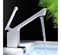 QTANZIQI Rubinetto per lavabo da appoggio per lavabo con Miscelatore Acqua Calda e Fredda, Ideale per l'installazione in Bagno e Cucina