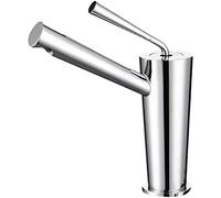 QTANZIQI Rubinetto per lavabo da Bagno in Oro Rubinetto per lavabo Nero Caldo e Freddo Rubinetto per lavabo Rubinetto per lavabo da Bagno Rubinetti per lavabo in Ottone (Colore : Cromo)